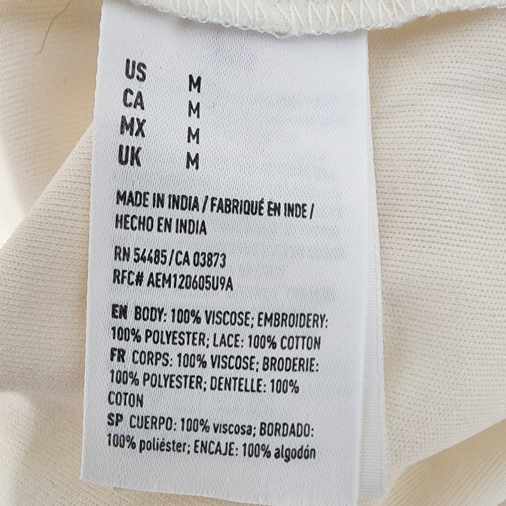 American Eagle Outfitters Cream Bohemian Gauze Romper Size M - Picture 4 of 14
